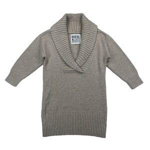 Ruehl No 925 Women's Medium Sweater Lambswool Cashmere Blend Beige